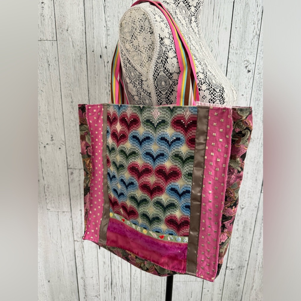 Quilted and Hand Embroidered, Hand Crafted Bohemian Shoulder Bag, NWOT